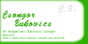 csongor bukovics business card